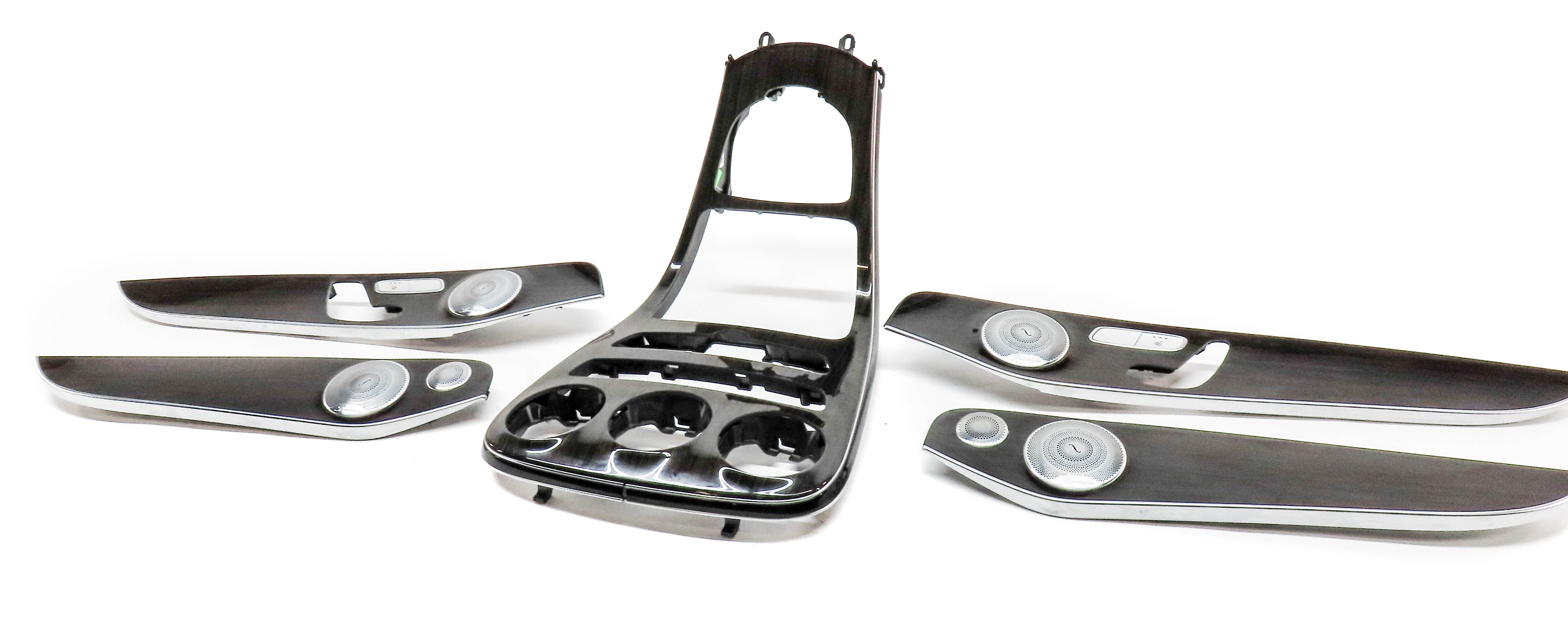 15 MERCEDES C300 W205 INTERIOR CENTER CONSOLE FRONT REAR DOOR TRIM SET/5 (Zen) — exact item pictured